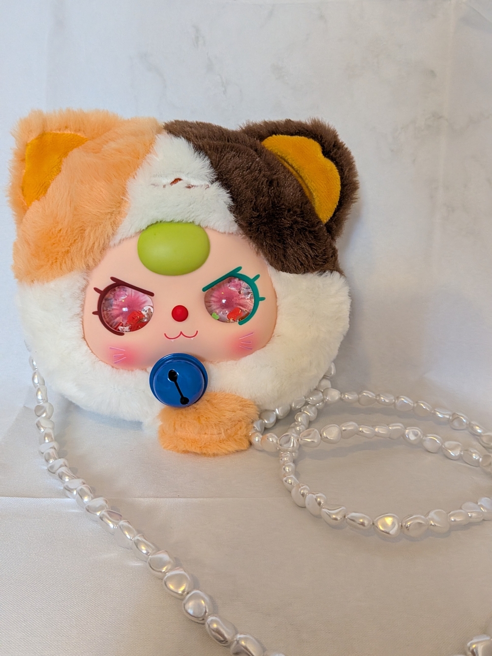 Baby Three Fortune Cat Plush Pouch - Calico Cat (confirmed)
